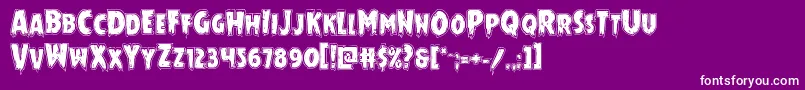 Fonte Mrsmonsteracad – fontes brancas em um fundo violeta