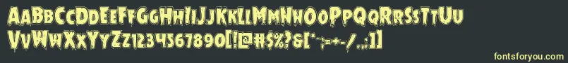Mrsmonsteracad Font – Yellow Fonts on Black Background