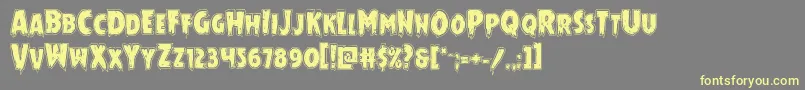 Fonte Mrsmonsteracad – fontes amarelas em um fundo cinza