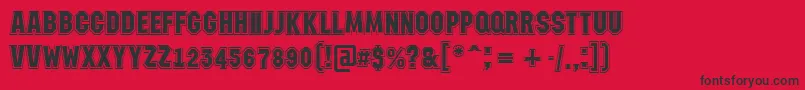 AMachinanovagr Font – Black Fonts on Red Background