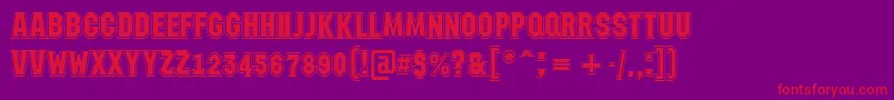 AMachinanovagr Font – Red Fonts on Purple Background