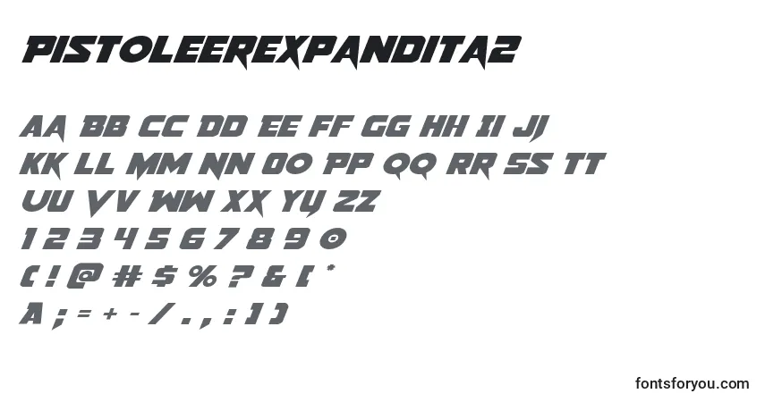 Pistoleerexpandita2フォント–アルファベット、数字、特殊文字