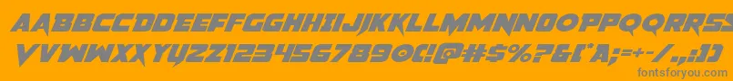 Czcionka Pistoleerexpandita2 – szare czcionki na pomarańczowym tle