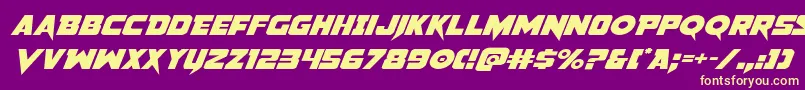 Pistoleerexpandita2 Font – Yellow Fonts on Purple Background