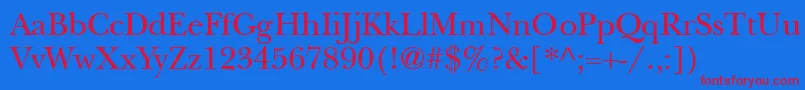 NewHounds Font – Red Fonts on Blue Background