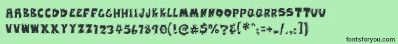 EarwaxWit Font – Black Fonts on Green Background