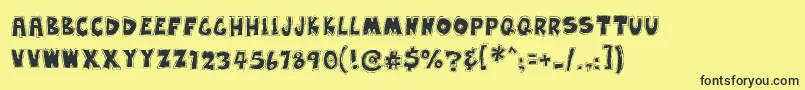 EarwaxWit Font – Black Fonts on Yellow Background