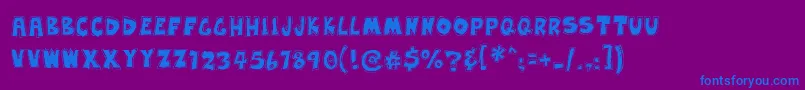 EarwaxWit Font – Blue Fonts on Purple Background