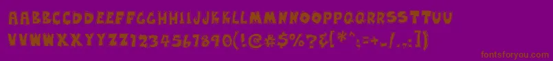 EarwaxWit Font – Brown Fonts on Purple Background