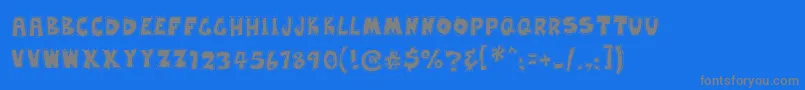 EarwaxWit Font – Gray Fonts on Blue Background