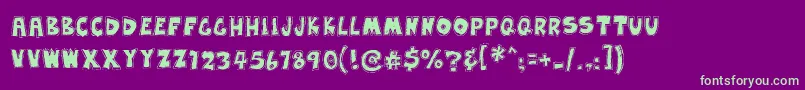 EarwaxWit Font – Green Fonts on Purple Background