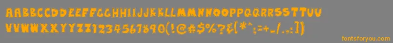 EarwaxWit Font – Orange Fonts on Gray Background