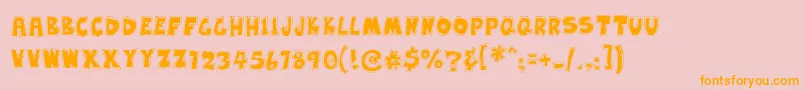 EarwaxWit Font – Orange Fonts on Pink Background