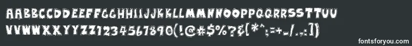 EarwaxWit Font – White Fonts on Black Background