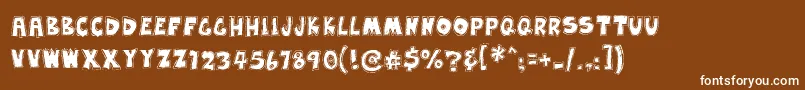 EarwaxWit Font – White Fonts on Brown Background