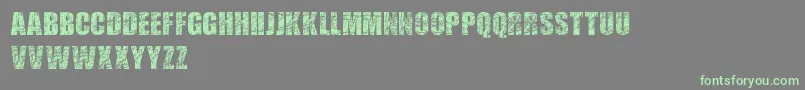 ScratchedLetters Font – Green Fonts on Gray Background