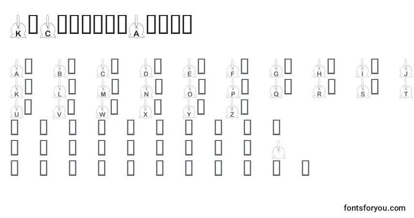 Schriftart KrCaramelApple – Alphabet, Zahlen, spezielle Symbole