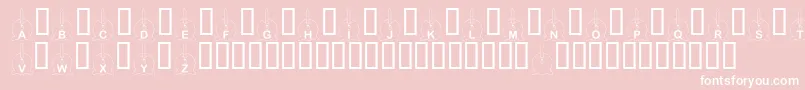 KrCaramelApple-Schriftart – Weiße Schriften auf rosa Hintergrund