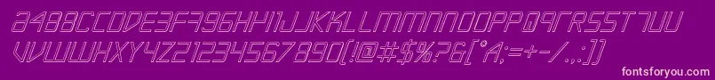 Escapeartist3Dital Font – Pink Fonts on Purple Background