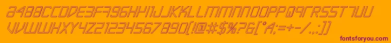 Escapeartist3Dital Font – Purple Fonts on Orange Background