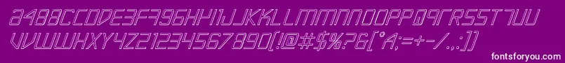 Escapeartist3Dital Font – White Fonts on Purple Background