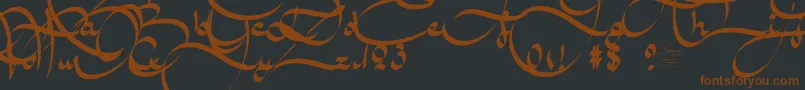 AmalScriptBold Font – Brown Fonts on Black Background