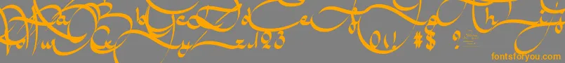 Czcionka AmalScriptBold – pomarańczowe czcionki na szarym tle