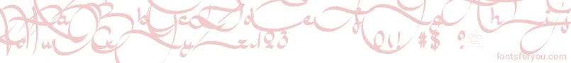 Шрифт AmalScriptBold – розовые шрифты на белом фоне