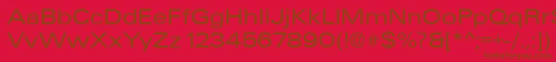 UniqueExtended Font – Brown Fonts on Red Background