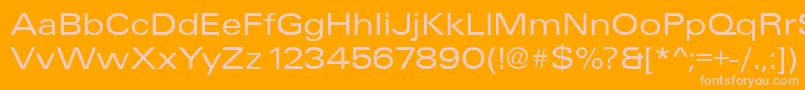 UniqueExtended Font – Pink Fonts on Orange Background