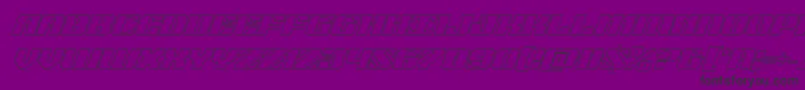 21gunsaluteoutital-Schriftart – Schwarze Schriften auf violettem Hintergrund