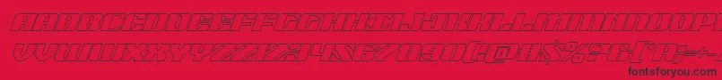 21gunsaluteoutital Font – Black Fonts on Red Background