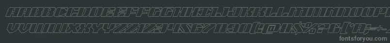 21gunsaluteoutital Font – Gray Fonts on Black Background