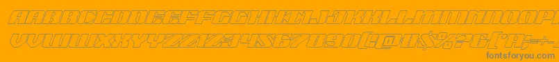 21gunsaluteoutital Font – Gray Fonts on Orange Background