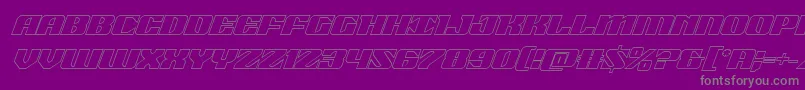 21gunsaluteoutital Font – Gray Fonts on Purple Background