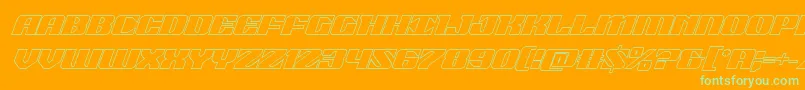 21gunsaluteoutital Font – Green Fonts on Orange Background