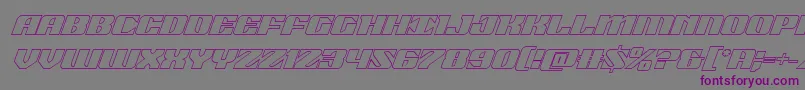 21gunsaluteoutital Font – Purple Fonts on Gray Background