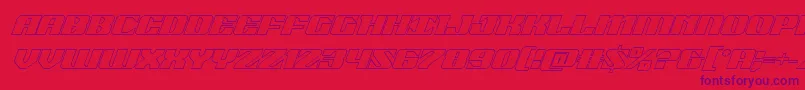 21gunsaluteoutital Font – Purple Fonts on Red Background