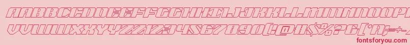 21gunsaluteoutital Font – Red Fonts on Pink Background