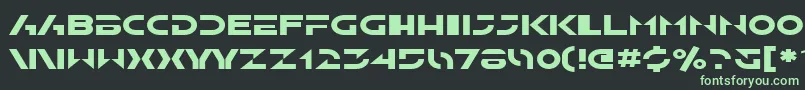 フォントSfSolarSailerExtended – 黒い背景に緑の文字