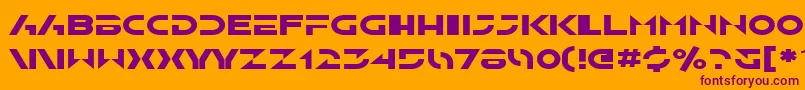 SfSolarSailerExtended Font – Purple Fonts on Orange Background