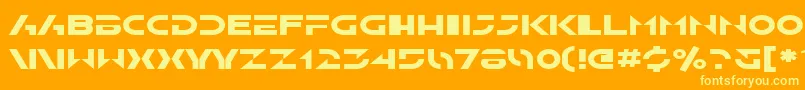 SfSolarSailerExtended Font – Yellow Fonts on Orange Background