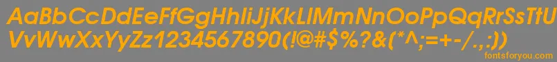 AvantgardegothicittBolditalic Font – Orange Fonts on Gray Background