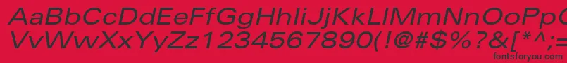NovaExpandedSsiExpandedItalic-Schriftart – Schwarze Schriften auf rotem Hintergrund