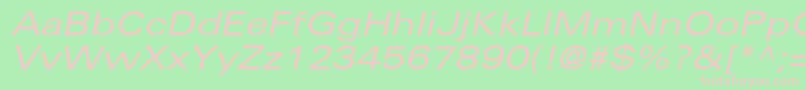 NovaExpandedSsiExpandedItalic Font – Pink Fonts on Green Background