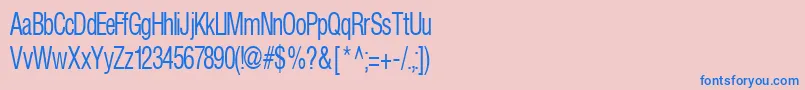 FirstRegular Font – Blue Fonts on Pink Background