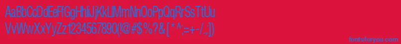 FirstRegular Font – Blue Fonts on Red Background