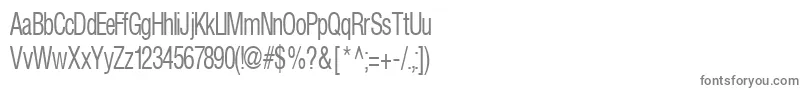 フォントFirstRegular – 白い背景に灰色の文字