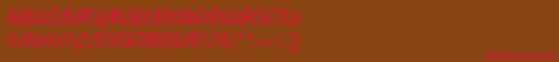 FirstRegular Font – Red Fonts on Brown Background