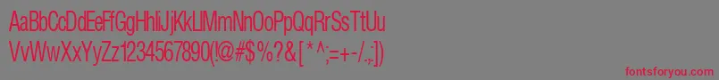 FirstRegular-Schriftart – Rote Schriften auf grauem Hintergrund